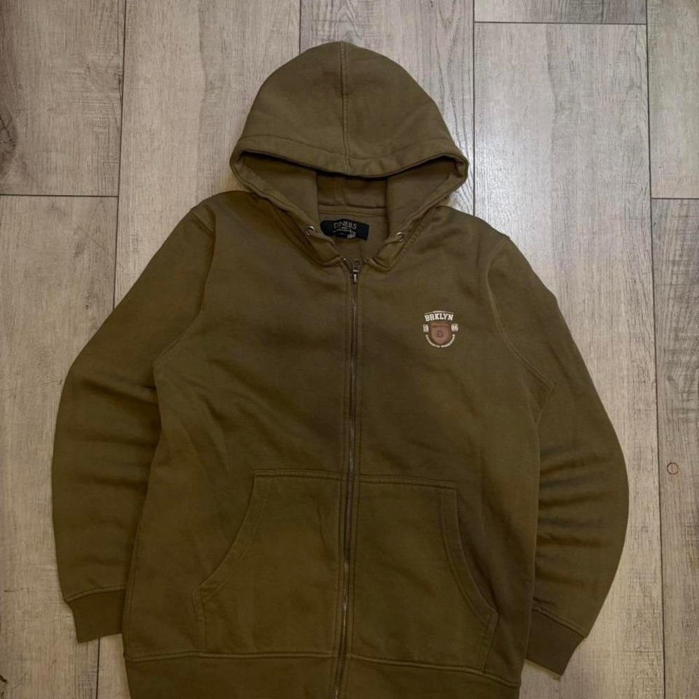 Khaki green Diner's hoodie with embroidered logo‎ Size s men